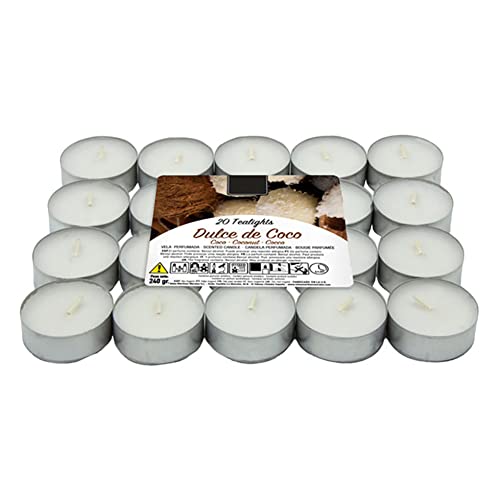 Lumar Aromatic Velas de té aromáticas (Coco Pack 20 Velas)