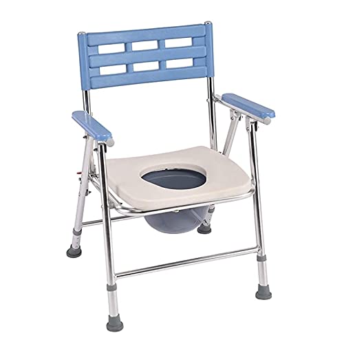 Opklapbare Toiletstoel Voor Aan Het Nachtkastje - RVS Toiletstoel Voor Ouderen Met Toiletemmer In Hoogte Verstelbare… - Afbeelding 3