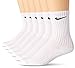 NIKE Boys' Performance Cushion Crew Socks (6 Pairs), White/Black, One Size