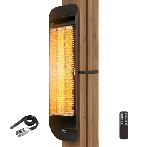 ZeboZap KDHT1500 1500W Infrared Electric Patio Heater for Gazebos, Pergolas, Decks, Garages, Backyards & Restaurants | Wall & Post Mounted Outdoor Heater