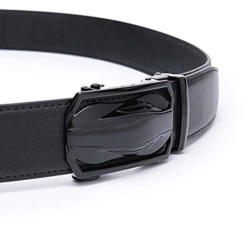 Image of Beltox Men Leather Belt w Slide Ratchet Interchangeable Buckle
