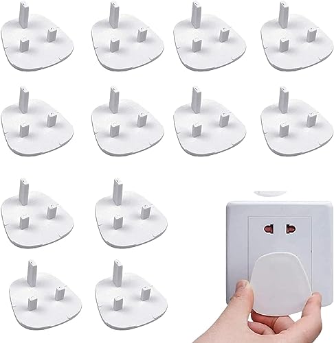 SKY-TOUCH Baby Proofing Plug Covers Plug Socket Covers Outlet Covers Safety Covers Electrical Protectors for your Child and Babies at Home Easy to Use & Secure pack of 12pcs