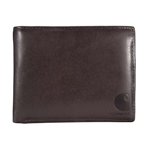 Carhartt Men’s Oil Tan Leather Wallet, Front Pocket, Paccasse & Trifold Designs, Long-Lasting Construction, Gifts for Men