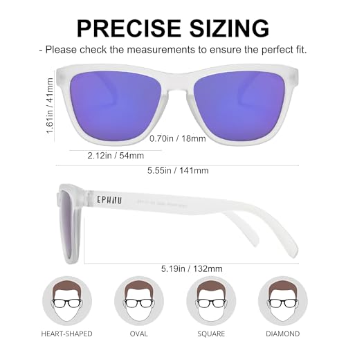 EPHIU Polarized Sports Sunglasses for Men Women No-Slip No-Bounce Grip for Running Cycling Fishing with Mirrored UV400 Lenses - Image 6