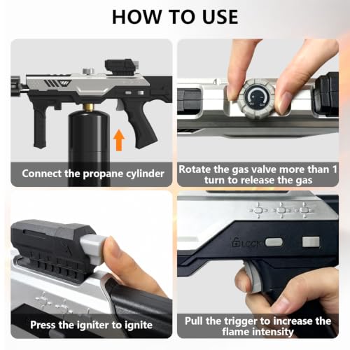 Image of ARTFLAMM Upgraded Propane Torch Gun with One-Touch Max Flame Boost, Heavy Duty Blow Torch with Trigger Control for BBQ, Fire Starting, Grilling, Searing Steak & Outdoor Use (Tank Not Included)