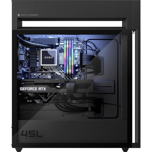 Image of HP OMEN 45L Gaming PC, Liquid CPU Cooler, 12-Core i7, 32GB RAM, 1TB SSD