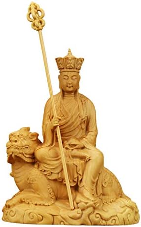 GHKJHK Carving handicrafts Ksitigarbha Bodhisattva Statues Figures Ornaments Boxwood Art Collection-Buddha Statues