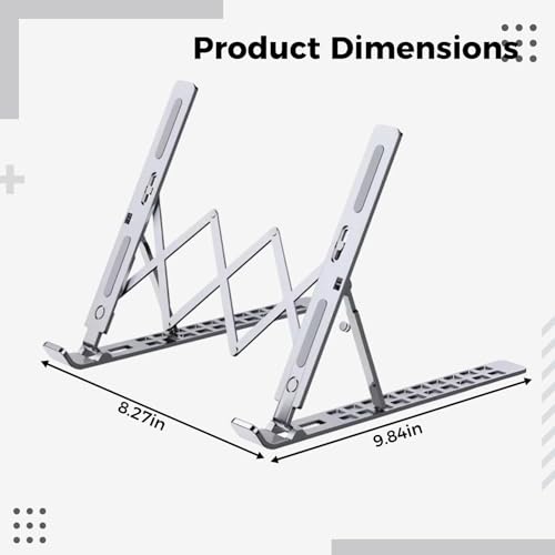 Support pour ordinateur portable en alliage d'aluminium avec structure stable double W - 3