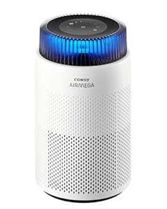 COWAY Luftreiniger Allergiker – Superleise, mit Schlafmodus & Stimmungslicht, entfernt 99, 999 % Partikel bis 0, 01 µm, mit ECARF-Siegel, gegen Pollen, Staub & Tierhaare, CADR 244 m³/h, AIRMEGA 100