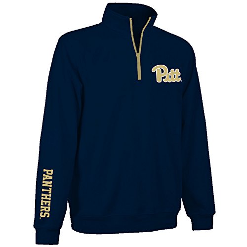 Pitt Panthers Quarter Zip Sweatshirt Icon Navy - XL