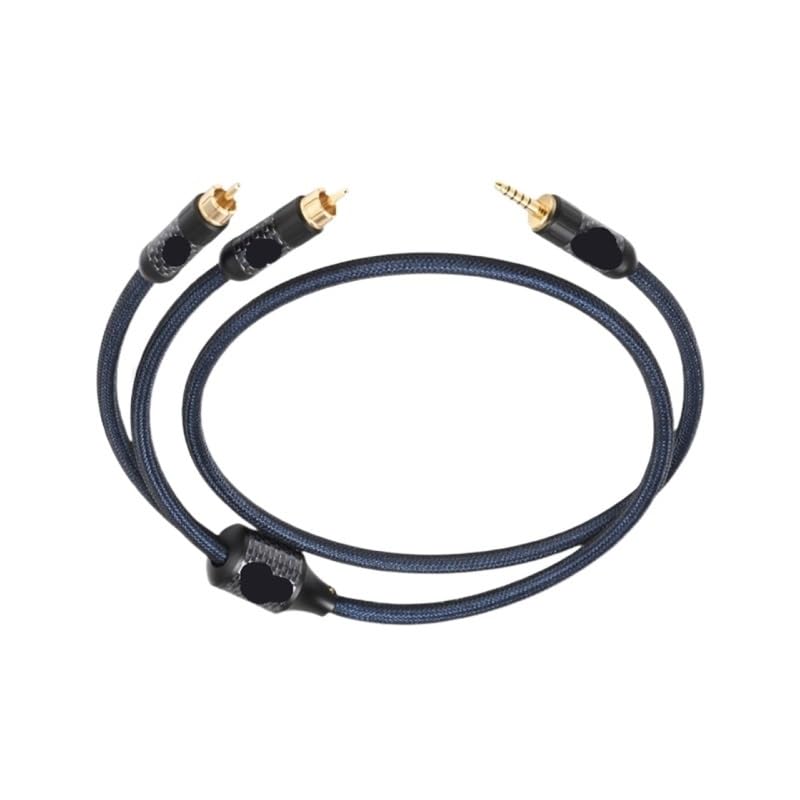 Câble 4.4mm vers rca argent pur contre les pertes de signal audio