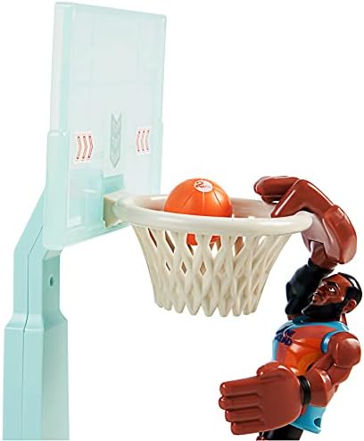 Space Jam 2: A New Legacy Official Collectable Dunks Playset: Including 2 Inch LeBron James Action Figure, Basketballs, Hook, Scoreboards, Launcher and Stickers