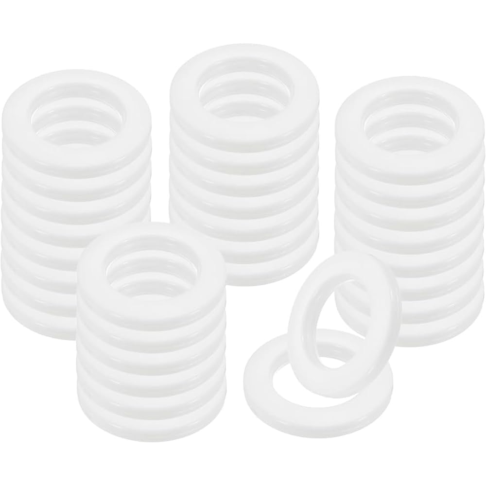 50 Pezzi Rondelle Alzaporta In Plastica - Spessori 1mm E 2mm Per Cerniere Porte Interni - Foto 4