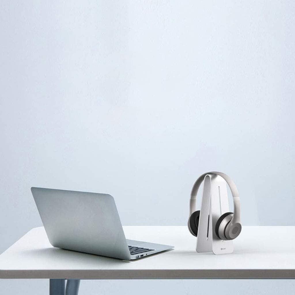 Gaming Accessori Nuovo Supporto per Cuffie con Struttura in Metallo Pratico Supporto per Auricolari Supporto per Auricolare Supporto da Tavolo in Alluminio Stand Over-Ear da Gioco(Black)