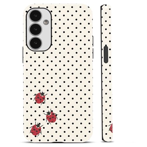 Yomjew �V���v�� ���B���e�[�W �u���b�N �z���C�g ���� �X�}�z�P�[�X Samsung Galaxy A15 5G 6.5 �C���`�p�A�n�[�g�v�����g ���b�h �Ă�Ƃ��� Classi Polkadots �p�^�[�� �f�U�C�� �P�[�X ���� �ϏՌ� ��w