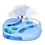 Stimulation du Comportement Prédateur : Ce circuit à bille pour chat utilise des plumes élastiques et des fonctionnalités de mouvement réactif pour stimuler l'instinct de chasse de votre félin. Il améliore ainsi les schémas de jeu instinctifs pour un divertissement prolongé dans un environnement dynamique et stimulant.