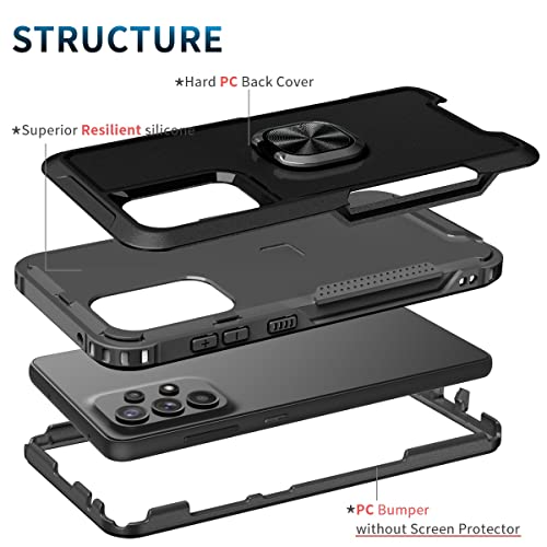 MOONCASE Capa para Samsung Galaxy A73, Capa Protetora Robusta TPU & PC à prova de choque resistente