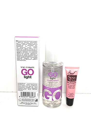 Inebrya Ice Cream Go Light Crystal Beauty Fluid Shine Solution 100ml/3.38oz - Free Starry Sexy Lip Plumping Gloss 10ml