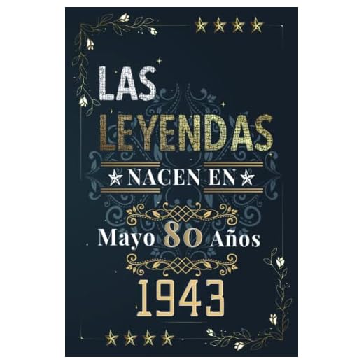 LAS LEYENDAS NACEN EN MAYO EL AÑO 1943: 80 Aniversario Cuaderno personalizado 80 años regalos Feliz 1943 cumpleaños ideas de regalos