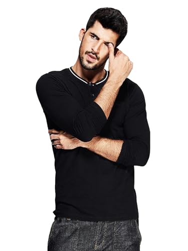 Image of fanideaz Men's Cotton Full Sleeve Henley T Shirts for Men