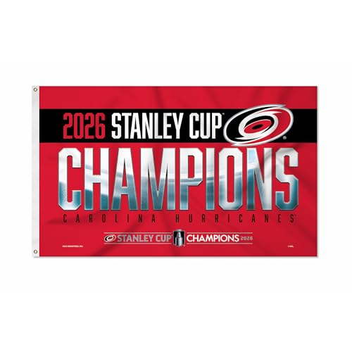 Uniquely Original NHL Carolina Hurricanes 2026 Stanley Cup Champions 3 x 5 Banner Flag Single Sided - Indoor or Outdoor - Home Decor