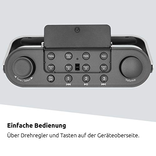 TechniSat TECHNIRADIO 8 - Portables Digitalradio mit Tragegriff (DAB+, UKW, Stereo, Sprachansagen, Radiowecker… - Image 4