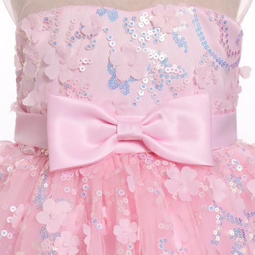 OBEEII Formal Dress Toddler Girls Pageant Dress Flower Girl Dress Wedding Elegant Bowknot Tutu Dress Birthday Communion Gown3