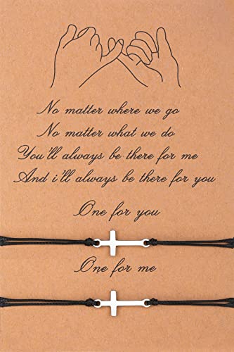 Morniface Cross Bracelet For Best Friends Couple Family Women Mens Teen Girls (Cross Bracelet) #TOP29