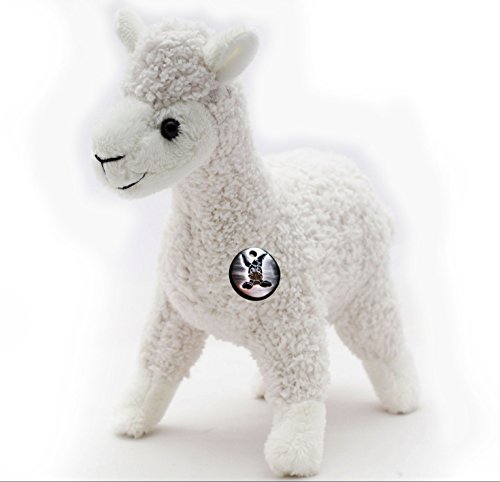 Lama Alpaga Karma Blanc 21 cm Peluche de