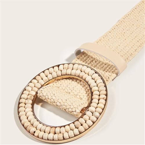 Dvbfufv Women Woven Belt Women Summer Vintage Dress Accessorie Belts Bohemian Style Handmade Buckle Elastic Belt3