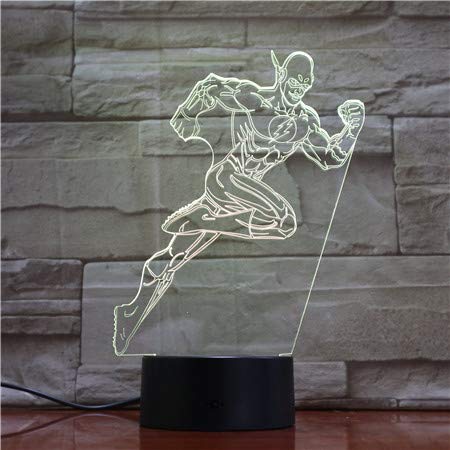 Creative Night Light Baby Toy 3D Light 7 Color Remote Control Home Decoration Light Gift - Movie Superhero