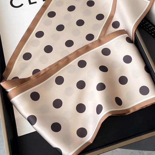 Alexis Leroy 59" x 5.9" Silk Scarf for Women Silky Satin Head Wrap Neck Scarf Hair & Bag Accessory Gift Packed3