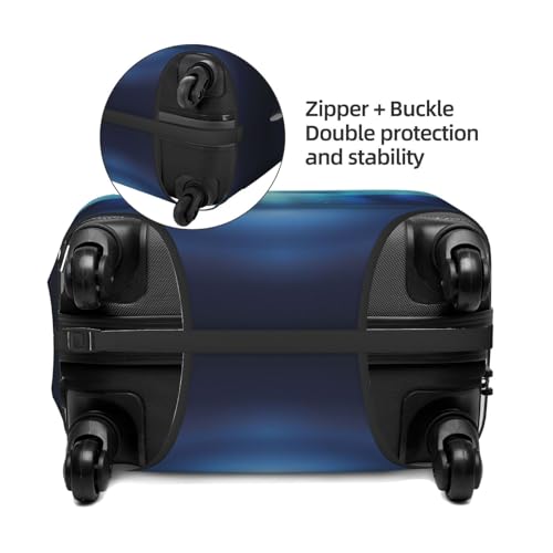 Ufo Space Ship Blue Luggage Cover for Suitcase, Suitcase Cover Protector Fit 22-24 Inch Luggage Travel Accessories, M4