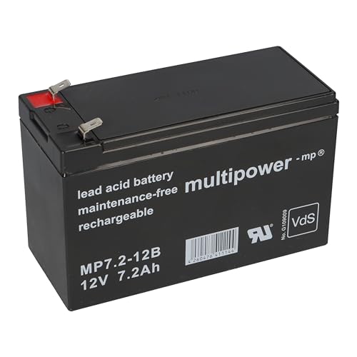 Original Multipower Bleigel Akku AGM-Technik für Treppenlift Sitzlift Flow 1 + 2 Minivator 950 Minivator 1000 Minivator 2000 bgl. SBB Sunbright 6-FM-7 SP12-7.2 ES7.2-12 SPT12-7.2 6FM7.2 NP7.2-12 SR GB12-7.2 1272 für Elektro Kinderauto MERCEDES GL63 AMG Lead Acid Battery Accu Batterie Battery Bateria
