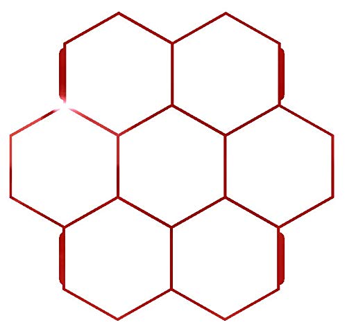 Hexagon Concrete walkway path maker - 7 Hexagon Grids (16"x16"x1.55") - Large Concrete Molds
