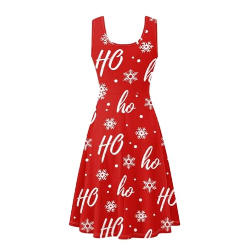 Image of Women's Casual Loose Sundress Midi Sleeveless Crewneck Dress Summer Beach Tank Dress with Pockets
