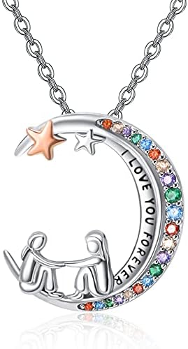 TANGPOET 925 Sterling Silver Sister/Mum/Daughter Pendant Necklace Birthday Jewellery Gifts for Sisters Friends Mother Daughter Family Her