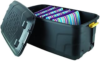 Ward 145 Litre Storage Trunk on Wheels - Black Strata