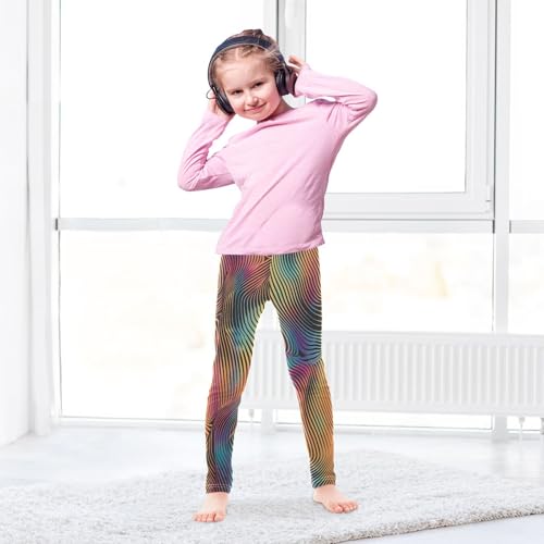 Bolaz Toddler Girls Leggings Printed Yoga Pants Leggings Yellow Stripe Graffiti for Kids4