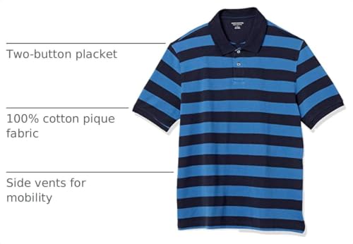 Image of Amazon Essentials Men's Regular-Fit Short Sleeve Cotton Pique Polo Shirt (Available in Big & Tall)