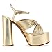 Michael Michael Kors Womens Alessia Platform Sandal Pale Gold 10 M