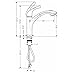 hansgrohe Allegro E Stainless Steel Single-Handle Kitchen Faucet, Kitchen Faucets with Pull Out Sprayer, Faucet for Kitchen Sink, Stainless Steel Optic 04076860, 12.6