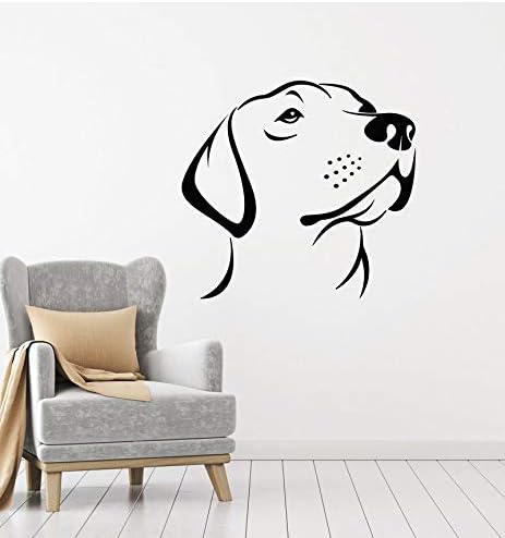 Vinywalapplique cute pet dog family living rooanimadecoration pet garden zoo fashion sticker mural A9 dark blue 61x57cm
