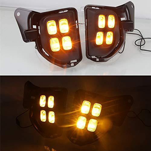 Feu antibrouillard à LED 12W double couleur blanc 6000K et signal jaune