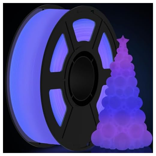 Amoybaby Rainbow PLA Glow in The Dark Filament 1kg(2.2lbs), (Purple,Rose Red,Blue) Fast Color Change Luminous, Multicolor UV Light 3D Printer Filament 1.75mm for FDM 3D Printers & Pens