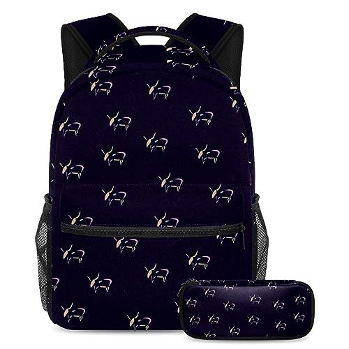Cartable pour enfants et sacs à dos en forme de mouton coloré avec trousse d'étudiant