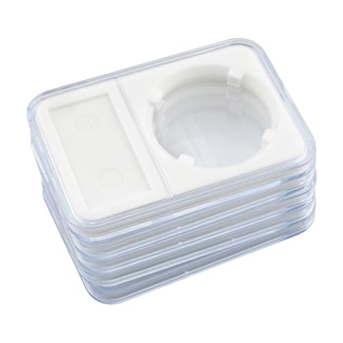 Set 5 cajas para monedas acrílico transparente 38mm miniatura 3
