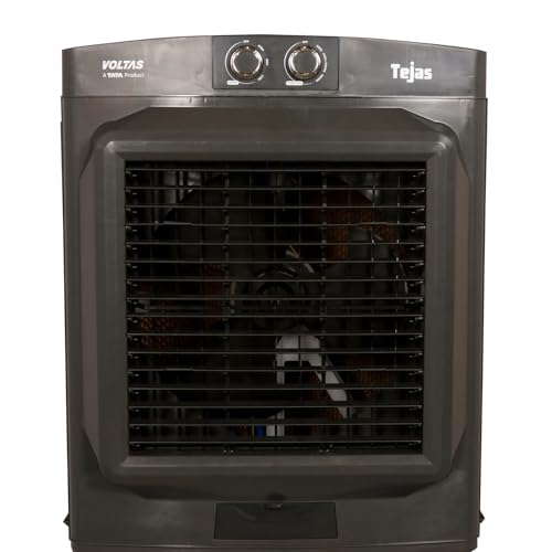 Image of Voltas Tejas Desert Air Cooler, 85 Litre Capacity, Portable with Wheels, Grey