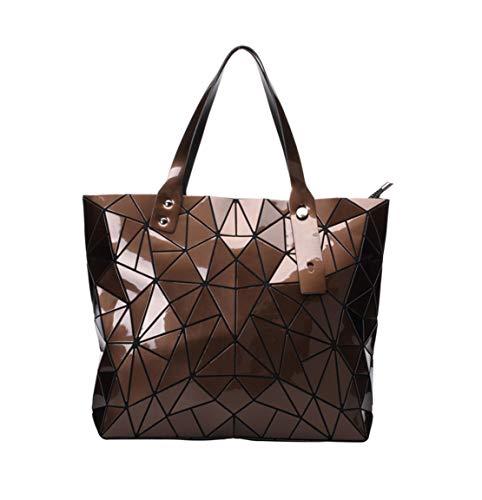 Midsy Rucksack, große Kapazität, große Handtasche, modisch, für Damen, PU-Leder, mit Pailletten, modisch, Braun - braun - Größe: Einheitsgröße