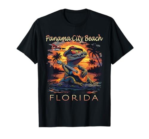 Panama City Beach Florida Vacation Cute Alligator T-Shirt